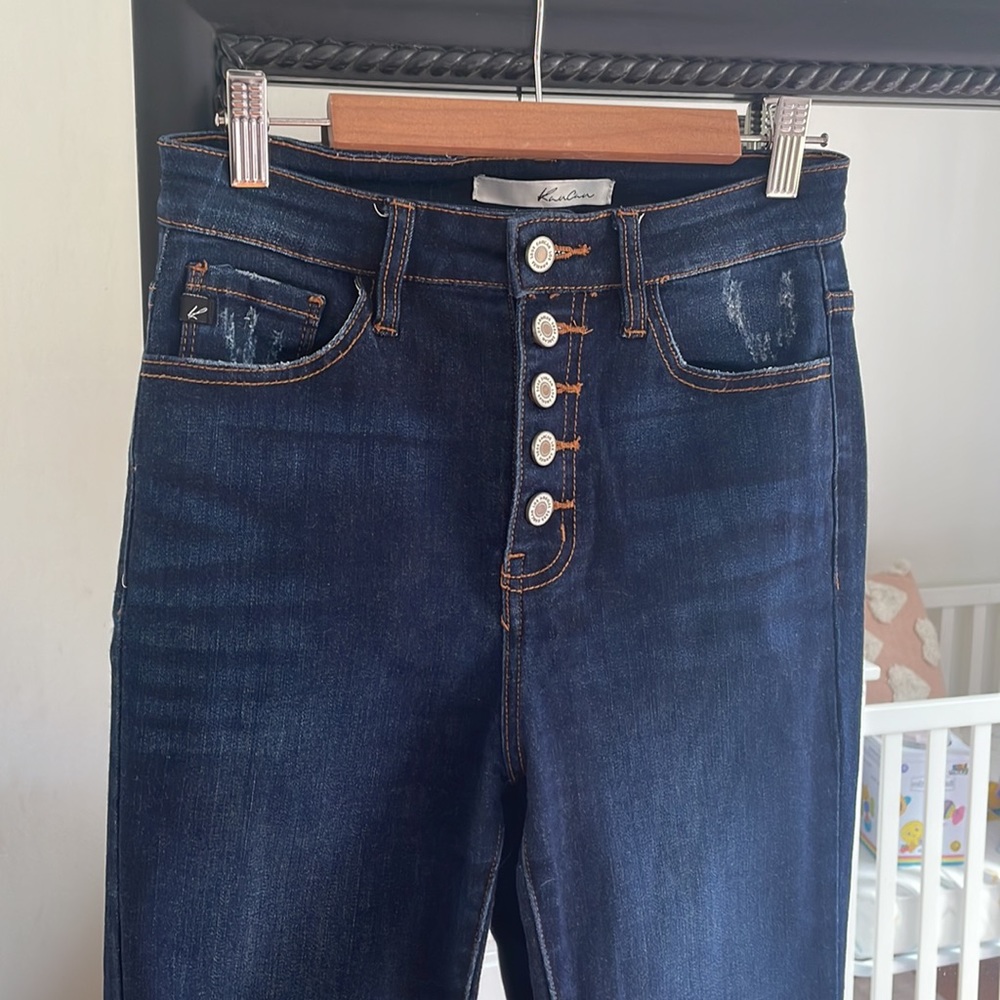 EUC Vici KanCan Button Skinny High Rise - Picture 2 of 5